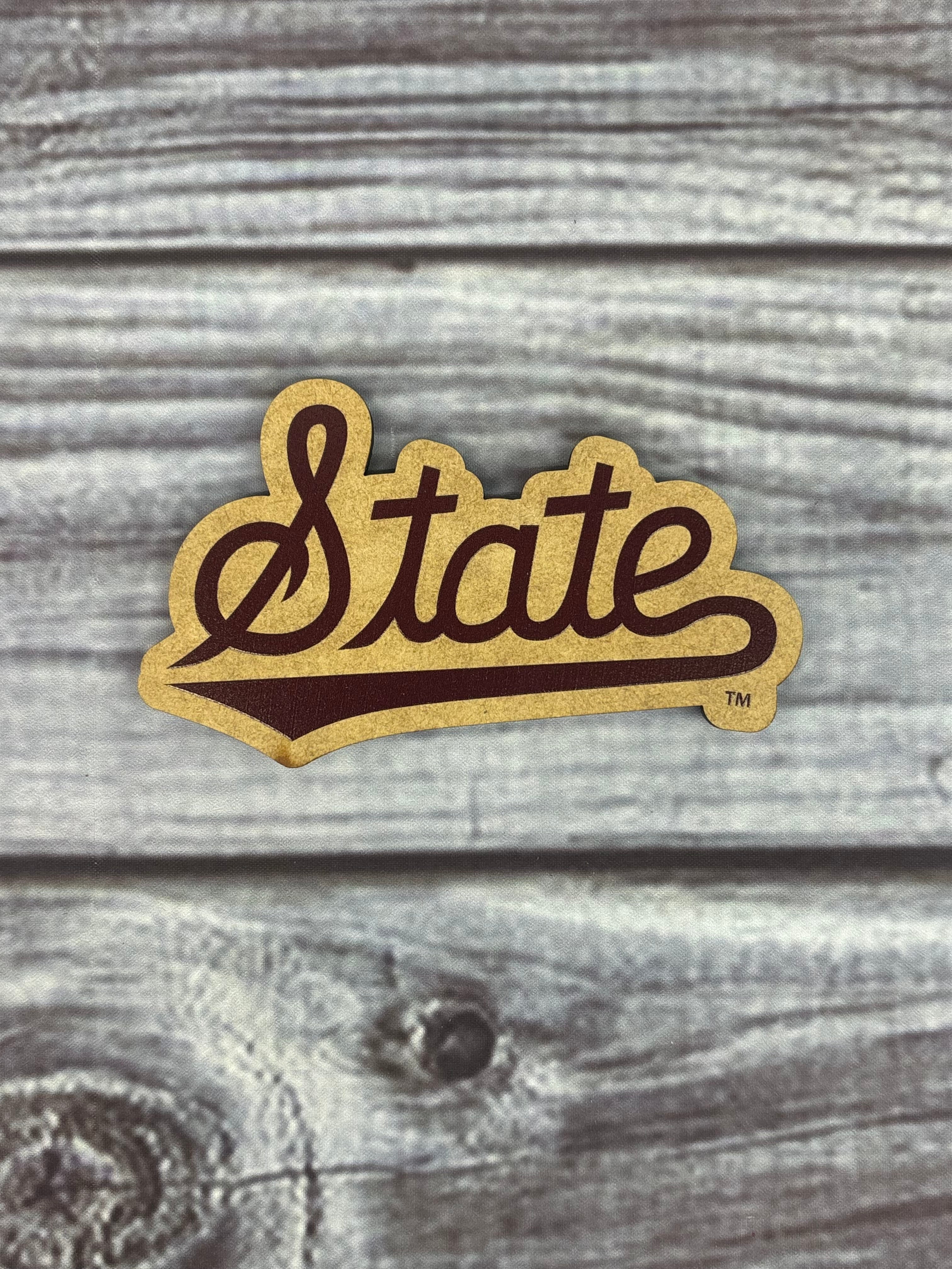 Valiant Gifts Wholesale Home Magnet Wooden Script State
