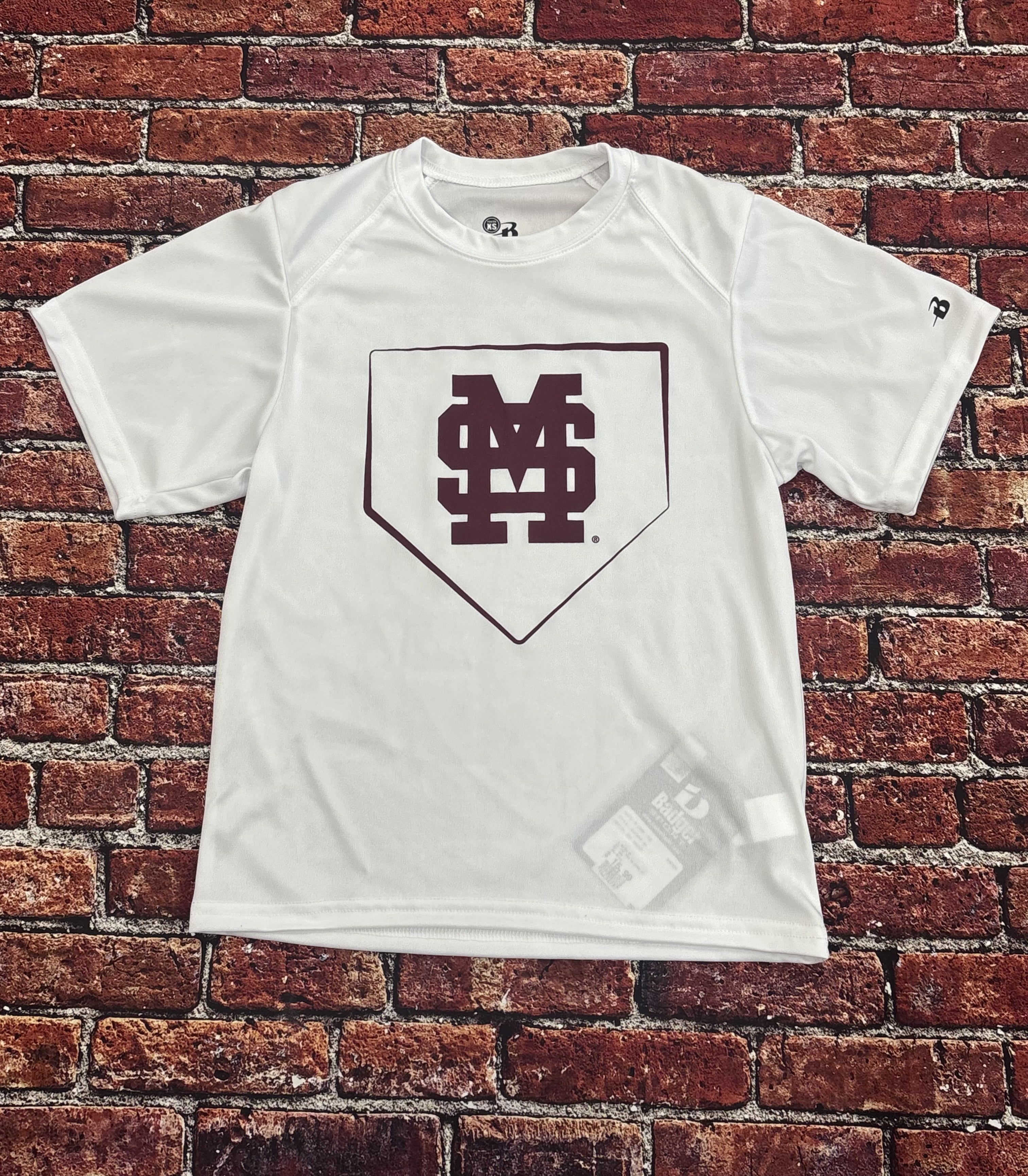 Youth T-Shirt Short Sleeve B-Core Home Plate Emblem M-Over-S