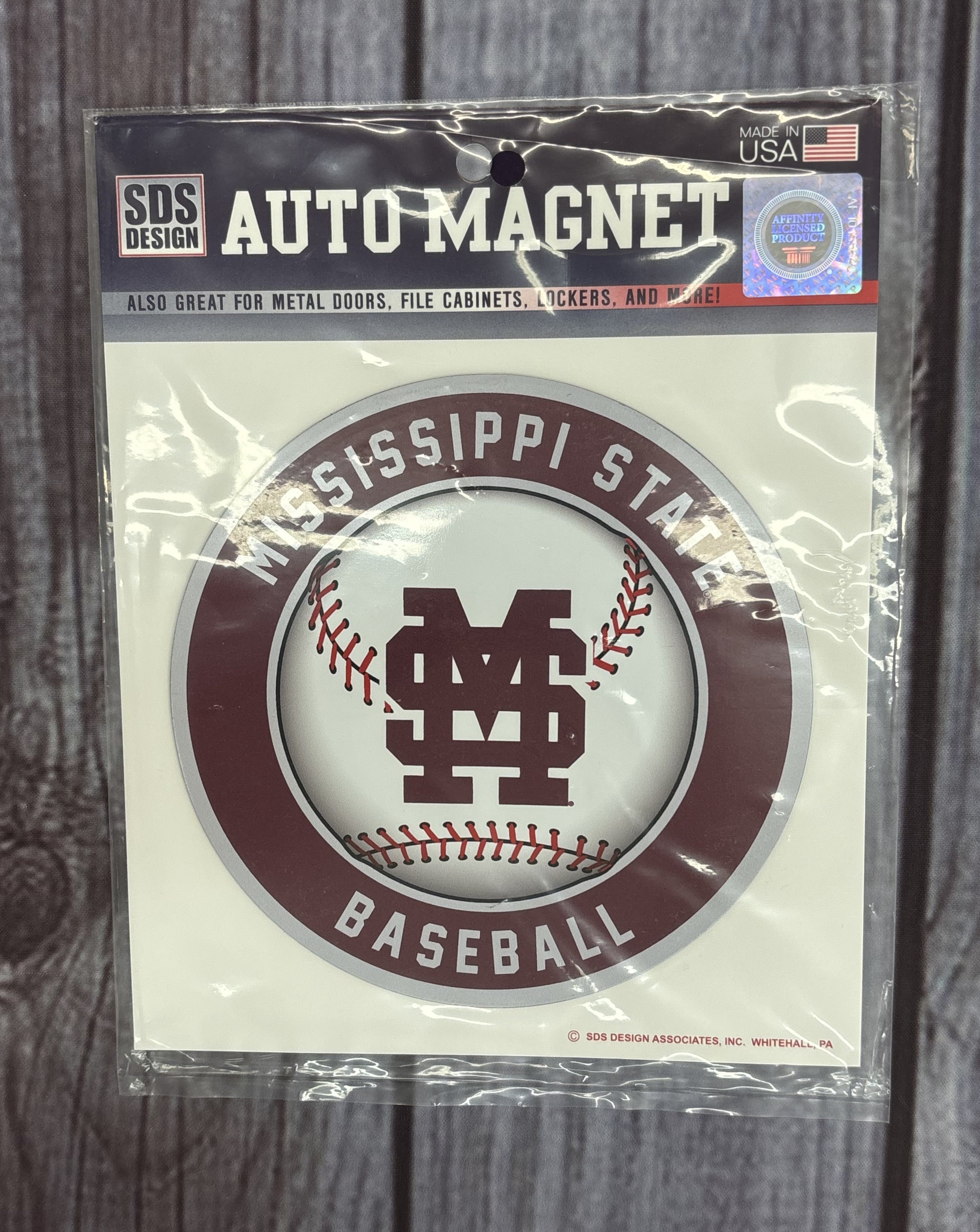Baseball Auto Magnet M-over-S