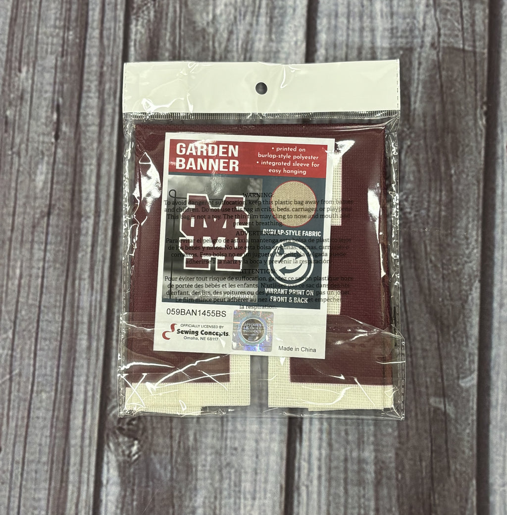 Garden Flag Burlap M-over-S Shape