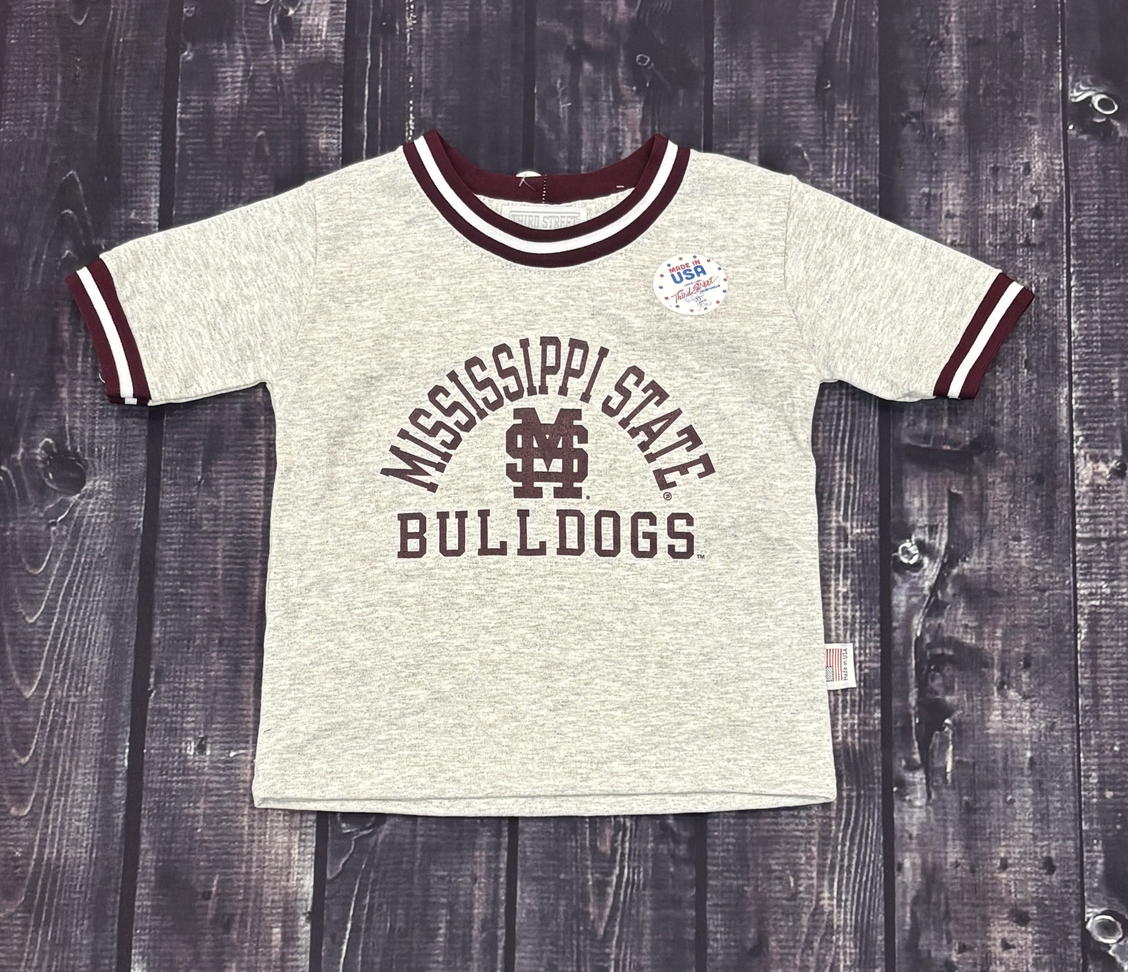 Youth T-Shirt Short Sleeve Cotton Ringer M-over-S