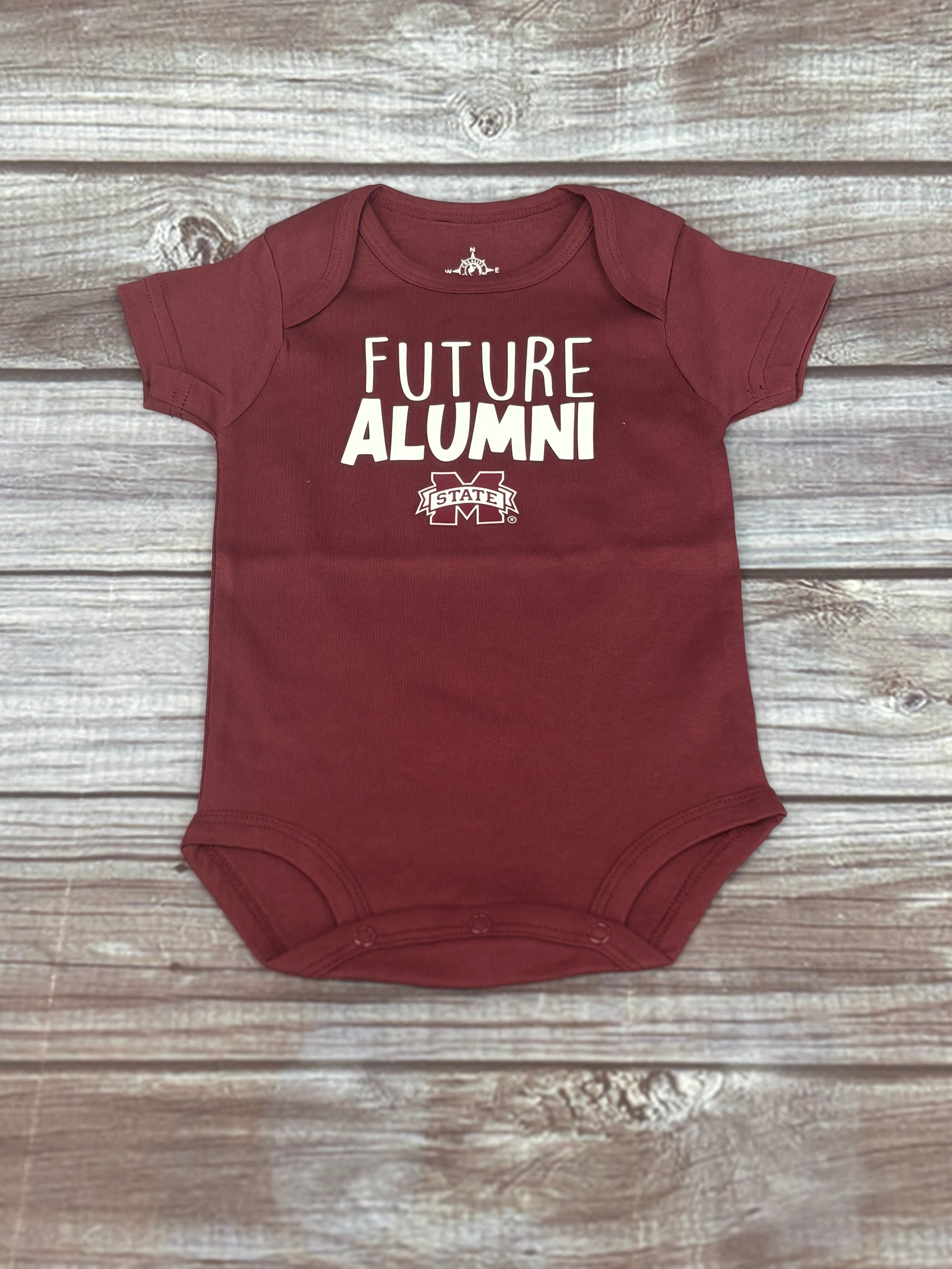 Baby Onesie Short Sleeve Future Alumni M-State