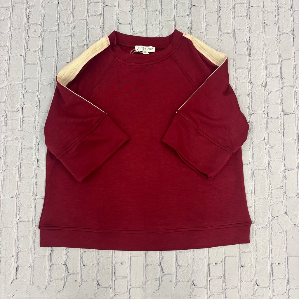 Women's Scuba Knit Contrast Side Tape