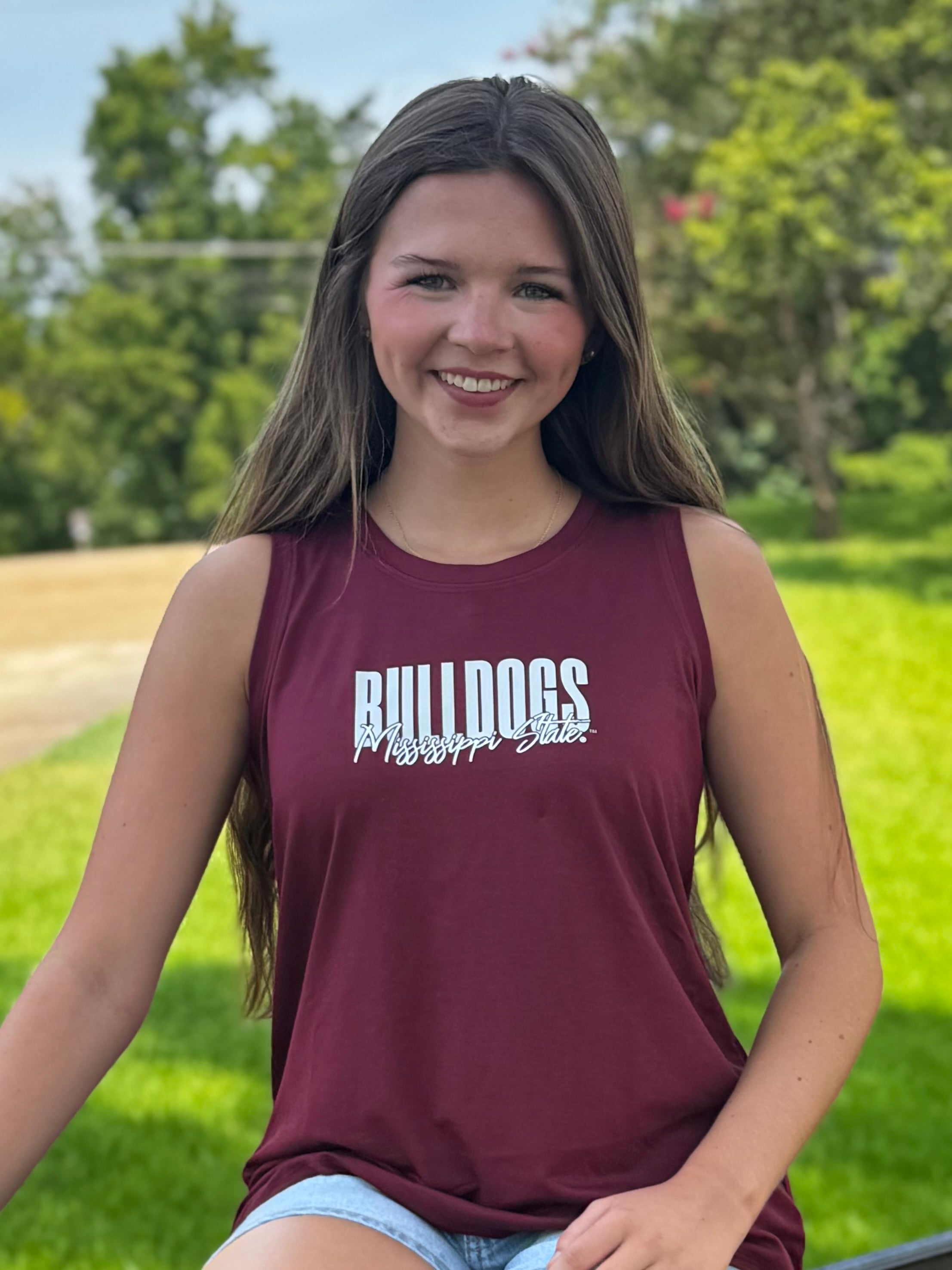 Tank Top Women's Hannah High Neck Bulldogs Mississippi State