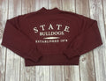 Top Women's Long Sleeve Crop State Bulldogs Est 1878