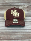 47 Brand Cap Baseball Trawler 2 Tone MSU Interlock