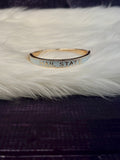 Canvas Jewelry Skinny Bangle Hinged Bracelet Enamel Hail State Bulldogs