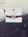 Canvas Jewelry Bracelet Paracord Enamel Charm MSU Interlock