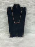 Canvas Jewelry Necklace Paperclip Chain Puffy Script State 17"