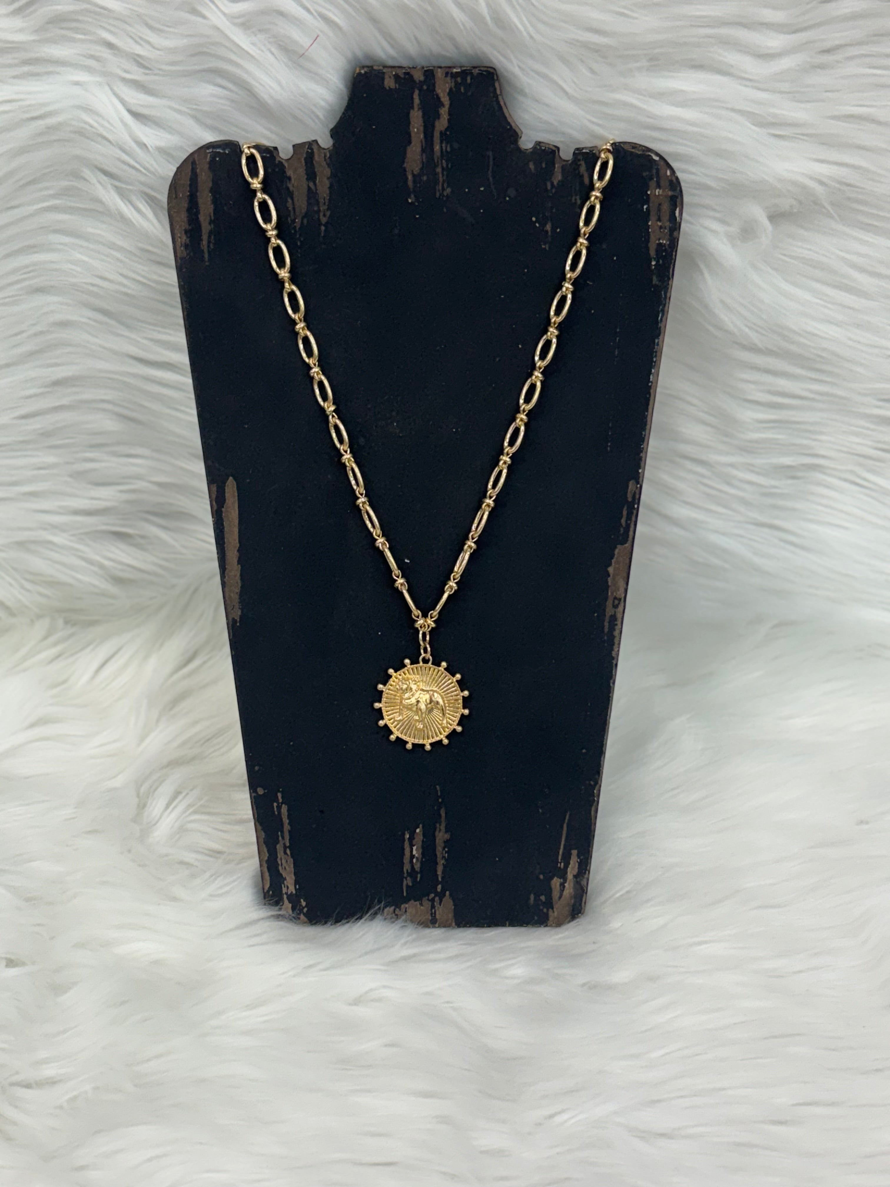 Caroline Hill Wholesale Jewelry Necklace Carmen Coin Standing Dog