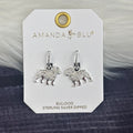 Amanda Blu Jewelry Earrings CZ Standing Bulldog