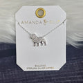 Amanda Blu Jewelry Necklace CZ Standing Bulldog