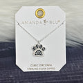Amanda Blu Jewelry Necklace Ice Blu Paw Print Black