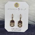 Amanda Blu Jewelry Earrings CZ Dog Tag