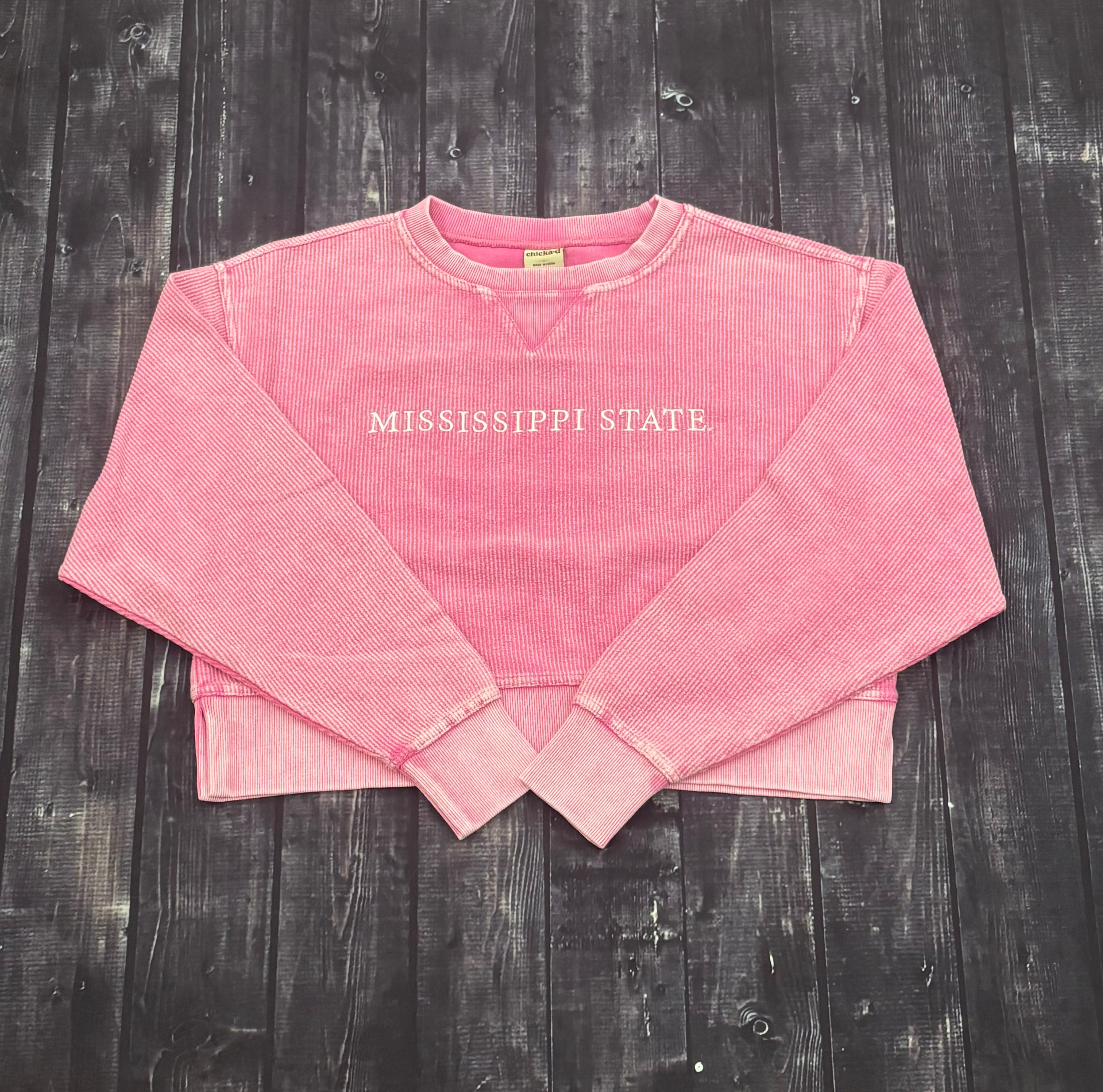 Sweatshirt Crop Crew Corded Mississippi State