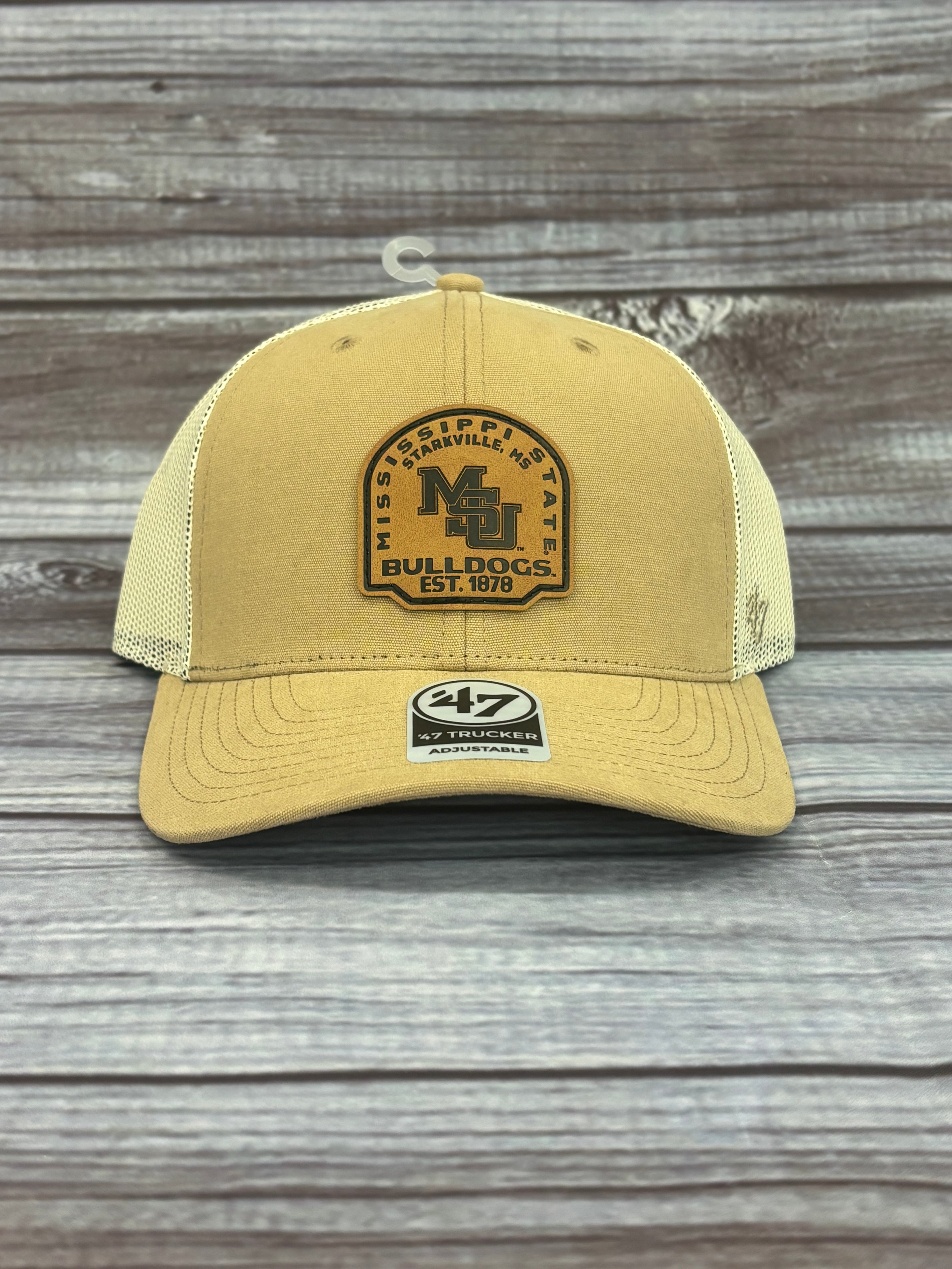47 Brand Cap Baseball Trucker Bonehide Patch MSU Interlock Bulldogs