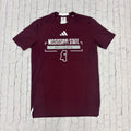 Adidas Short Sleeve T-Shirt Mississippi State Bulldogs State Of MS Outline