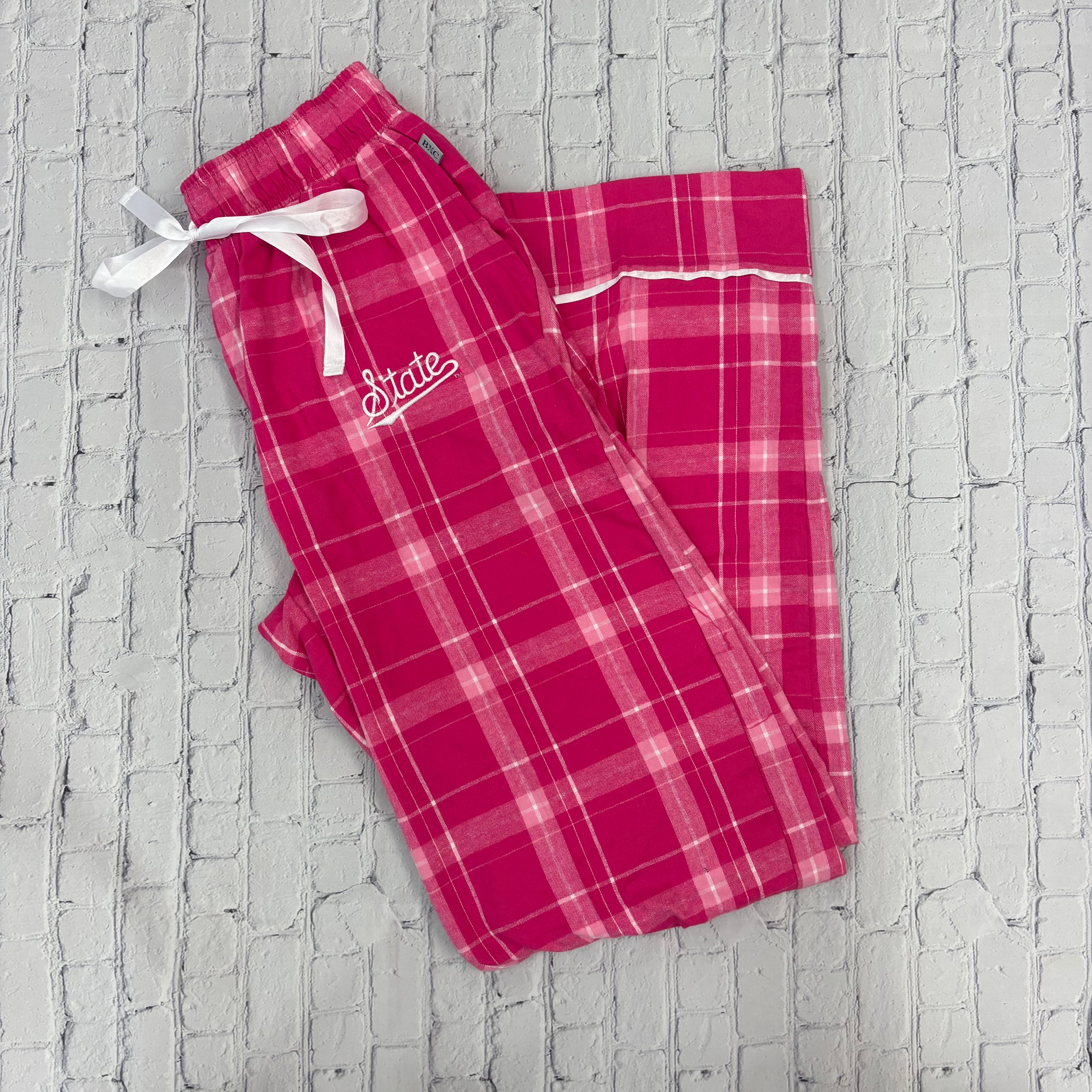 Boxercraft Pants Flannel Plaid With Cuffs Script State