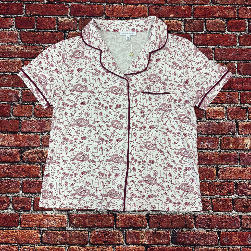 Women's Pajama Set Charlotte Team Toile Short Sleeve
