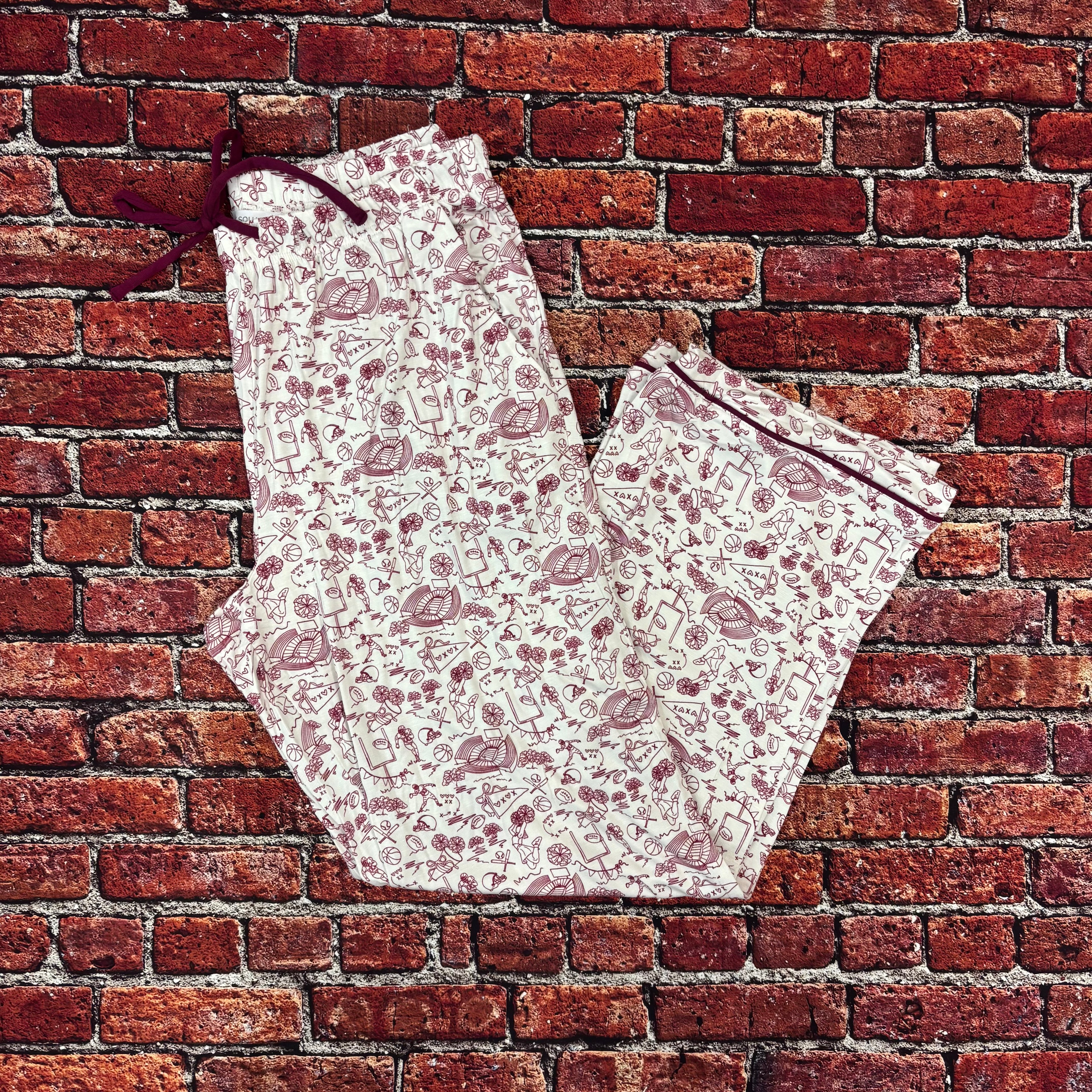 Women's Pajama Set Charlotte Team Toile Short Sleeve