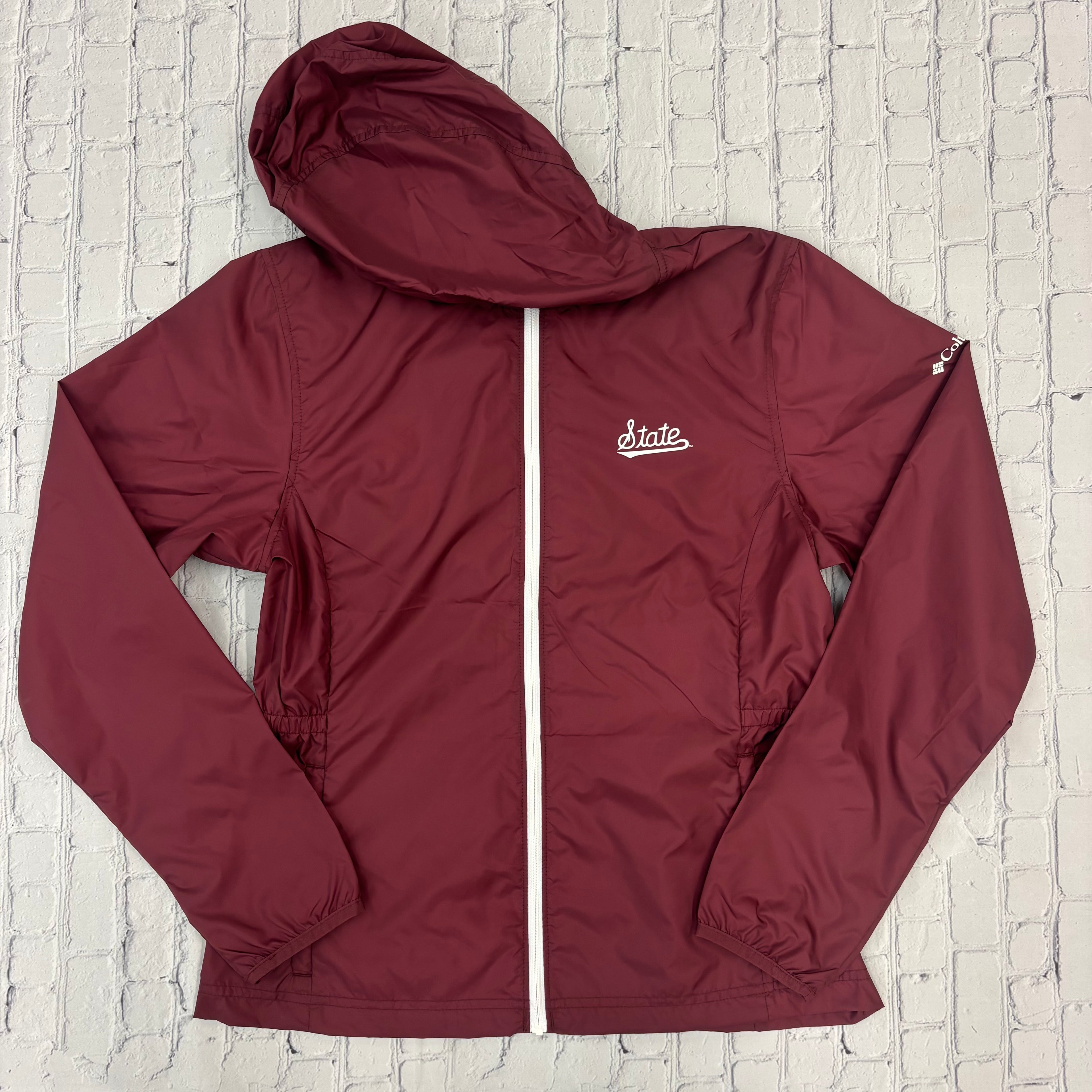 Jacket Women's Full Zip Hooded Prodigy Windbreaker Script State