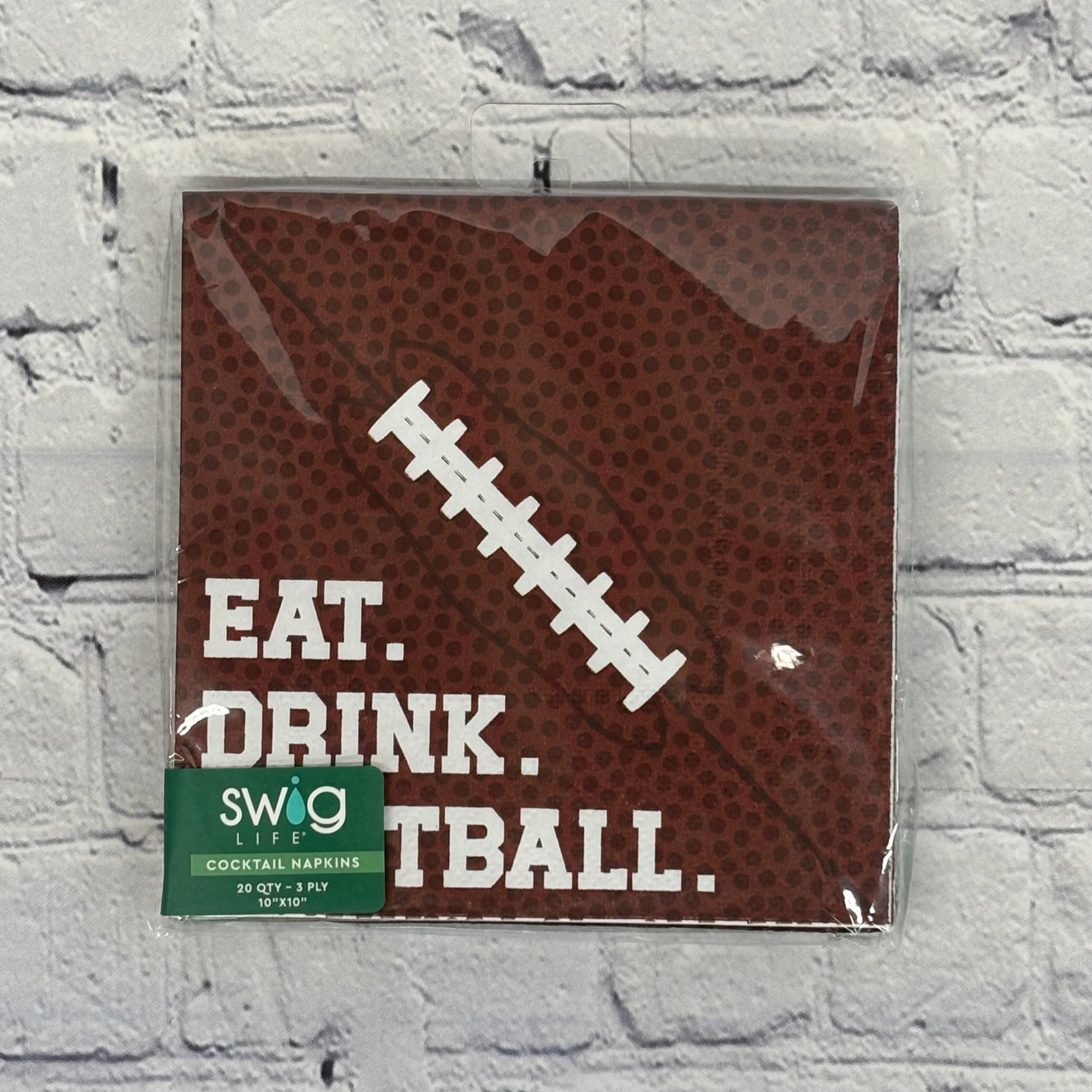 Swig Tailgate Napkins Cocktail Eat. Drink. Football. 20Pk