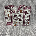 Tote Bag Quilted M-State Hail State Script State Other Logos