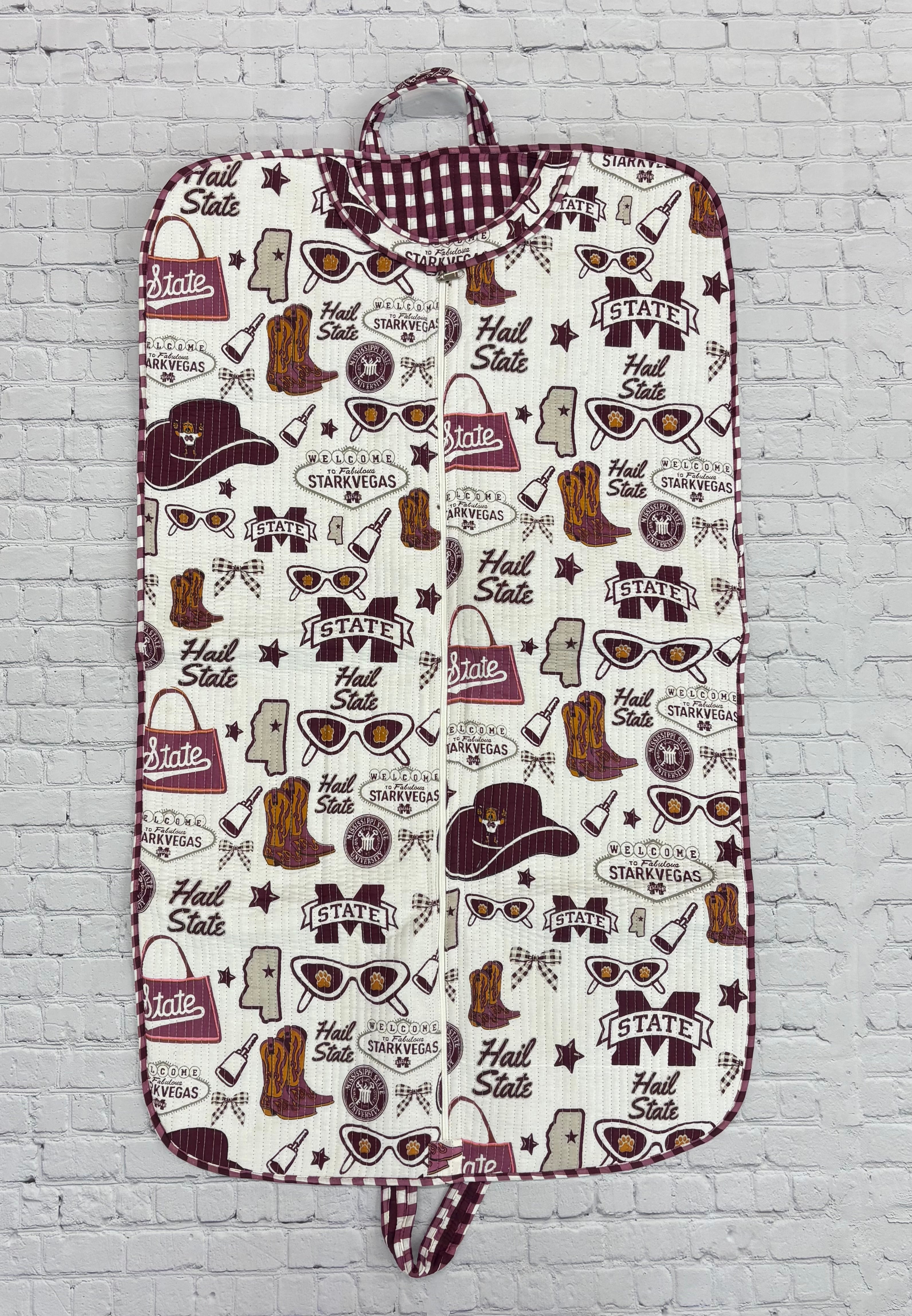 Garment Bag Quilted M-State Hail State Script State Other Logos