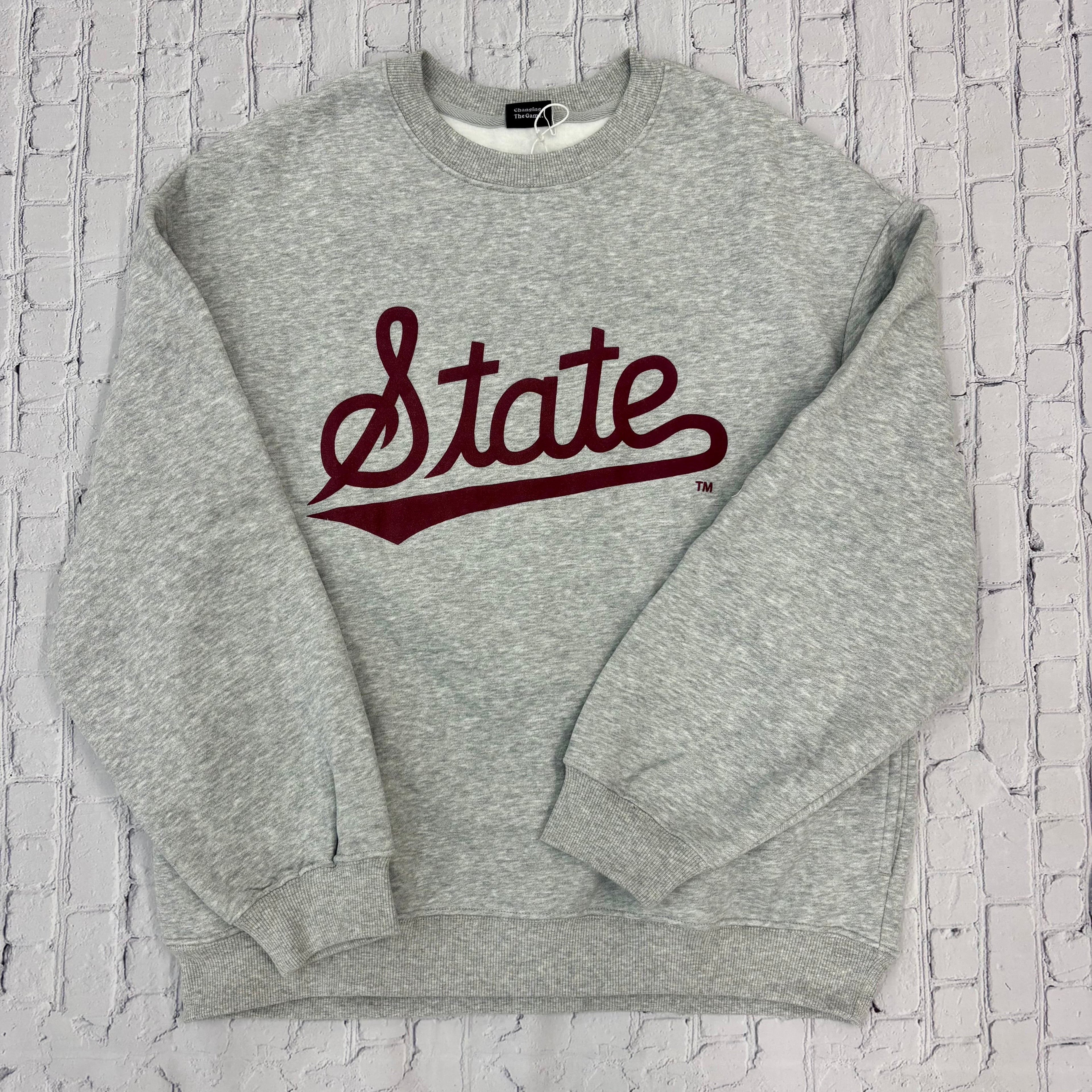 Sweatshirt Women's Crew Vintage Tee Script State