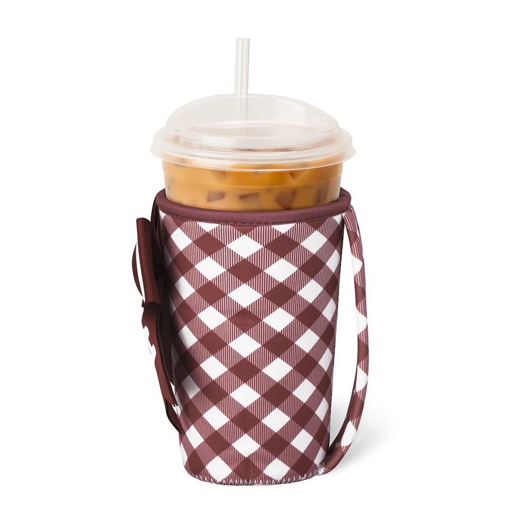 Swig Tailgate Coolie Gingham With Bow Medium 22-28 Oz Cup