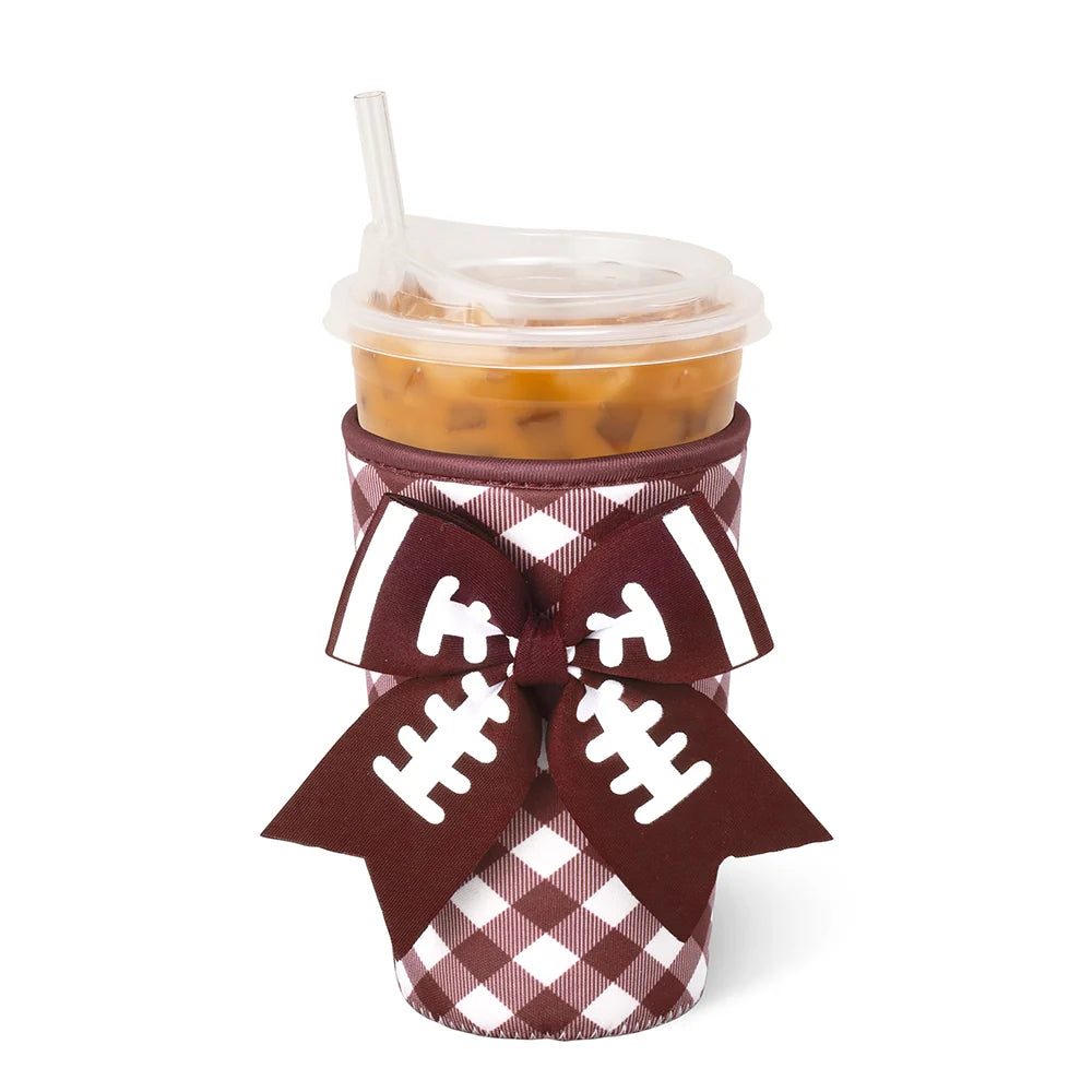 Swig Tailgate Coolie Gingham With Bow Medium 22-28 Oz Cup