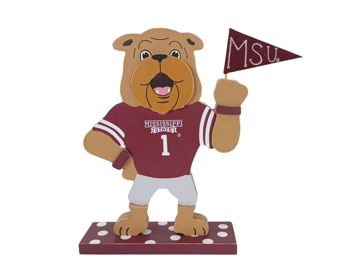 Tabletop Bully Mascot Wooden Sitter