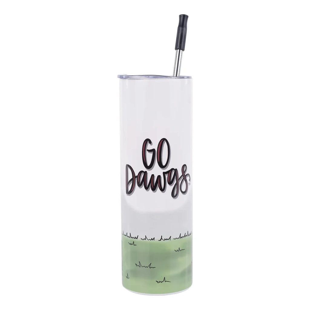 Tumbler Real Sitting Bulldog With Flag MSU Go Dawgs