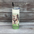 Tumbler Real Sitting Bulldog With Flag MSU Go Dawgs