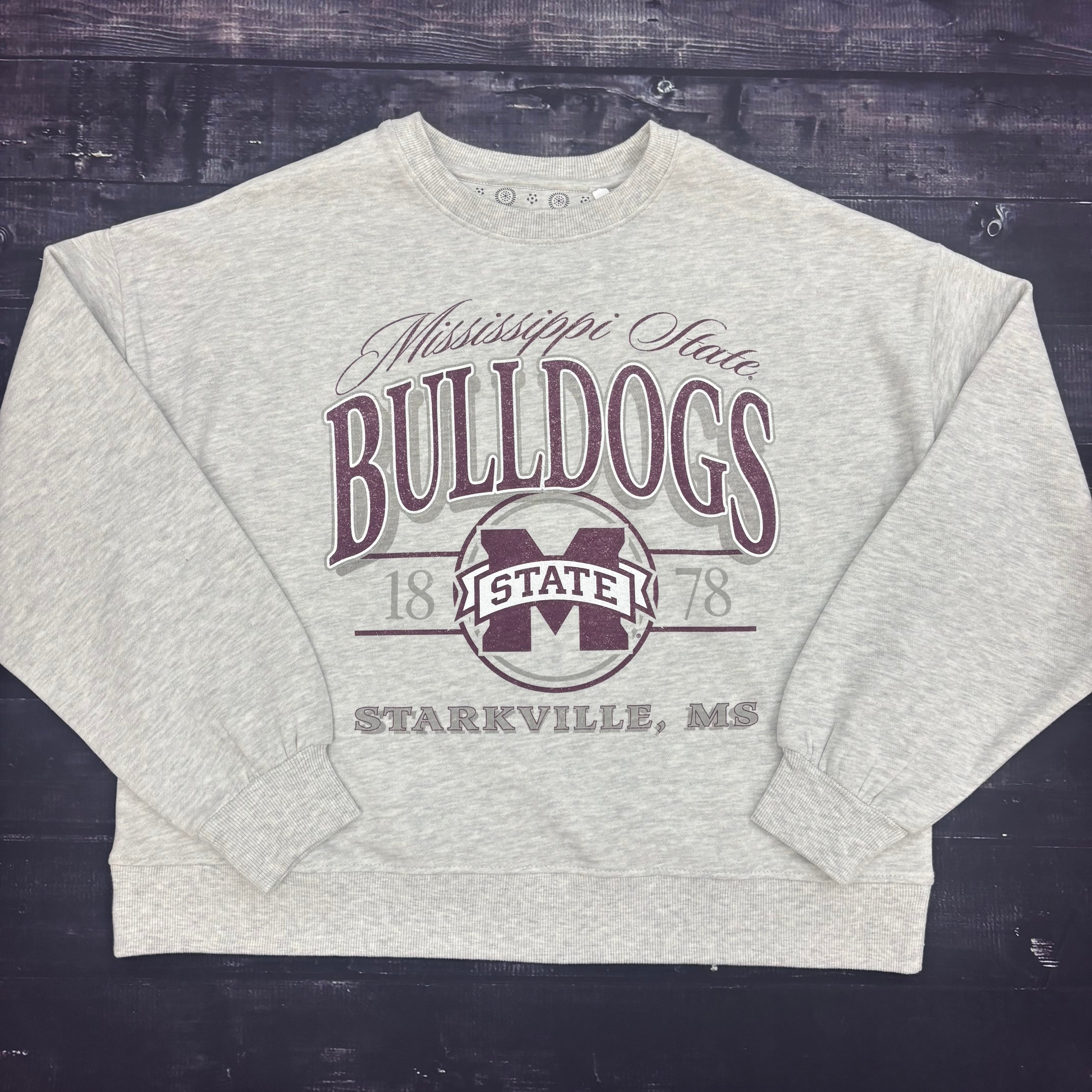 Sweatshirt Crew Long Sleeve Vinson Melange Blousant Oversized M-State