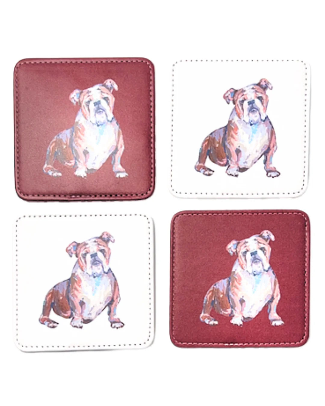 Coaster Set 4 Pack Game Day Bulldog In Starkville