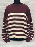Top Women's Sweater Long Sleeve Striped