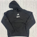 Adidas Sweatshirt Men's Hooded Script State Front Kangaroo Pocket