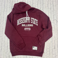 Sweatshirt Hooded Arch Mississippi State Bulldogs M-State Yes Chef Front Kangaroo Pocket