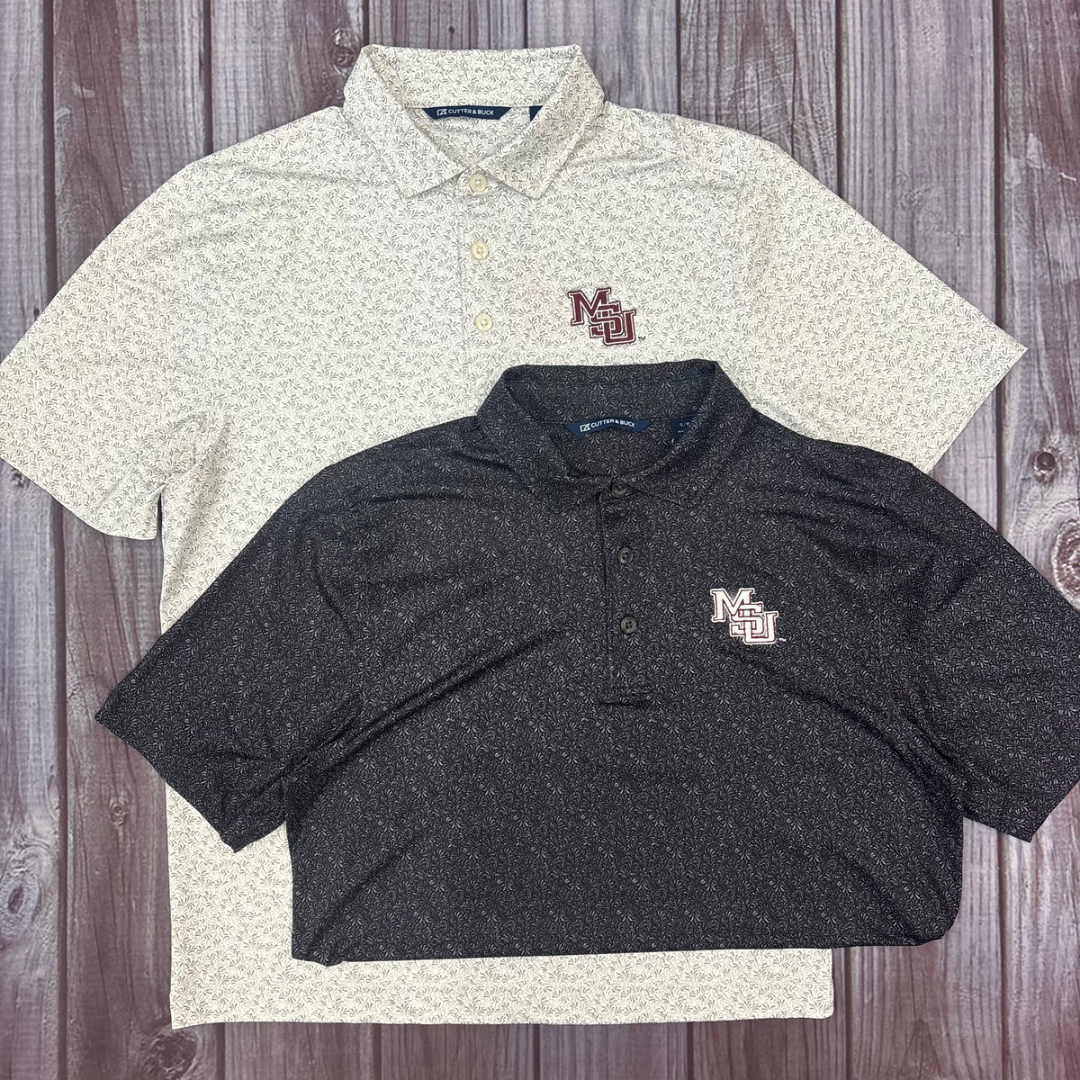Cutter & Buck Polo Men's Pike Fern Recycled  MSU Interlock