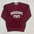 Sweatshirt Crew Core Fleece Mississippi State Applique Look
