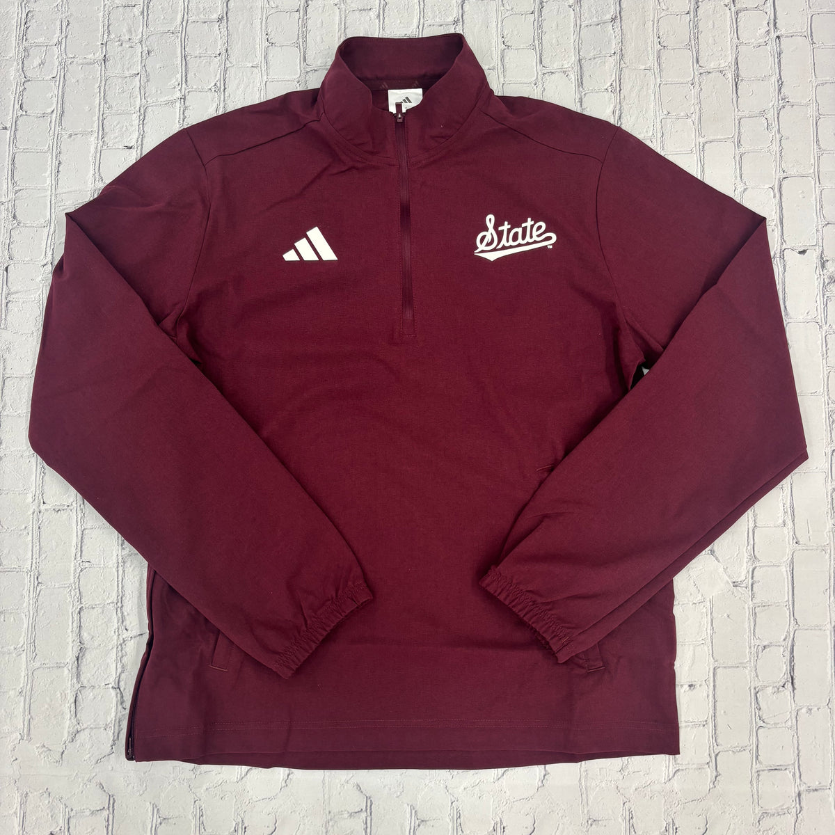 Adidas Pullover Men's Quarter Zip Script State