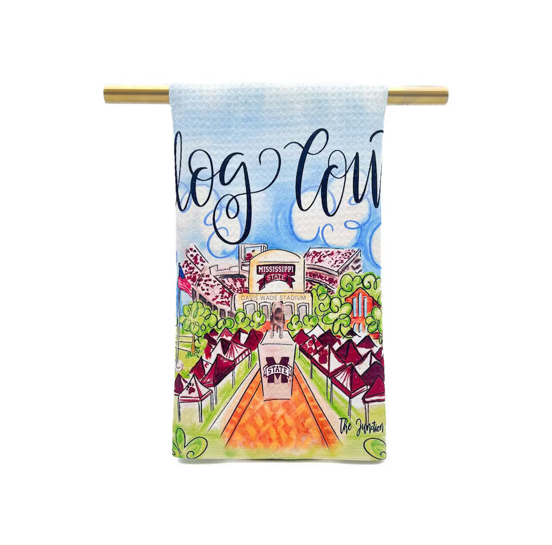 Tea Towel Bulldog Country Tailgate Scenes The Junction