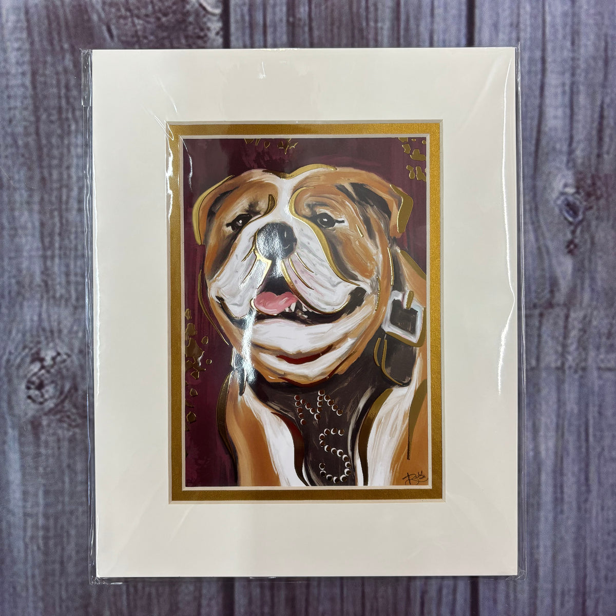 Print Gold Foil MSU Bully Art