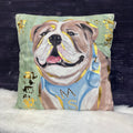 Pillow Gold Foil Spearmint MSU Bulldog