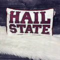Pillow Hail State With Maroon Cording