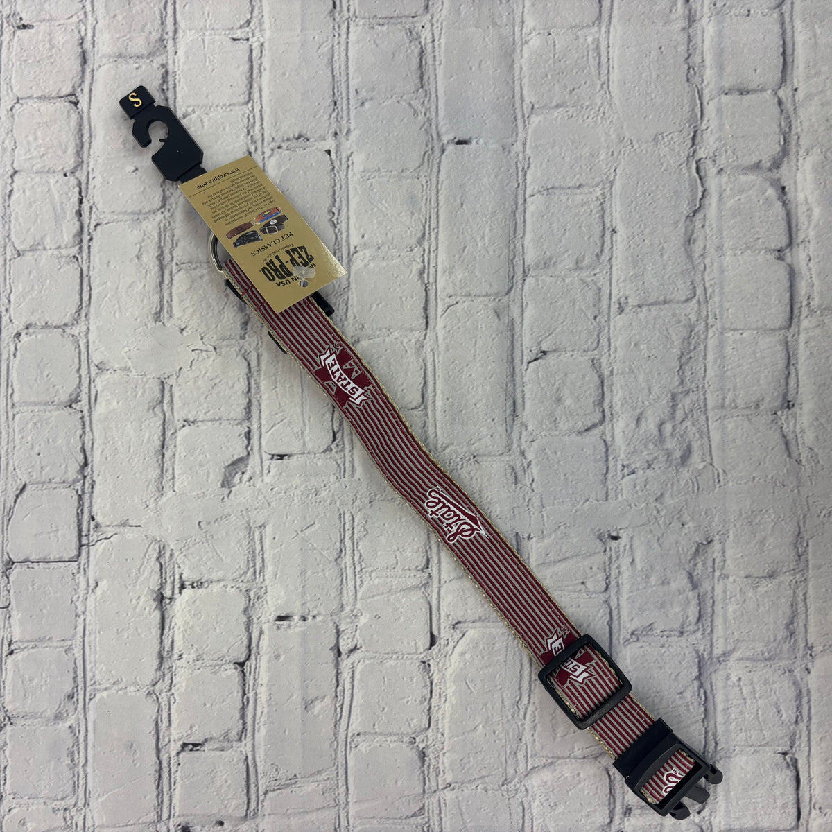 Divisions Of Zeppelin Products, Inc. Dog Collar Ribbon Over Web Script State M-State