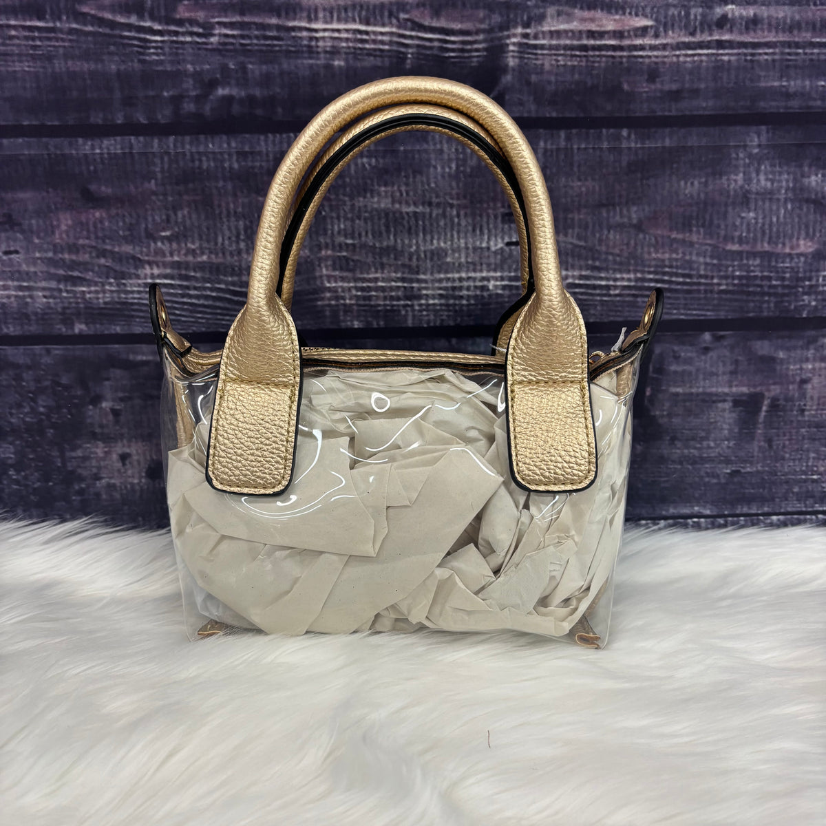 Jen & Co. Tailgate Clear Crossbody Satchel Amora