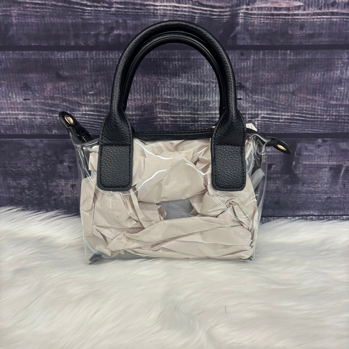 Jen & Co. Tailgate Clear Crossbody Satchel Amora