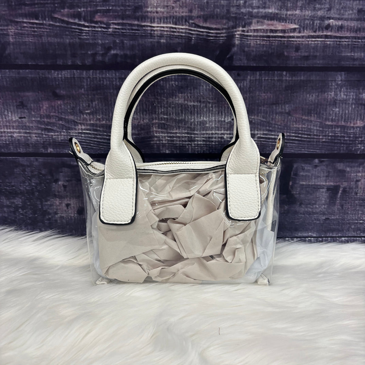 Jen & Co. Tailgate Clear Crossbody Satchel Amora